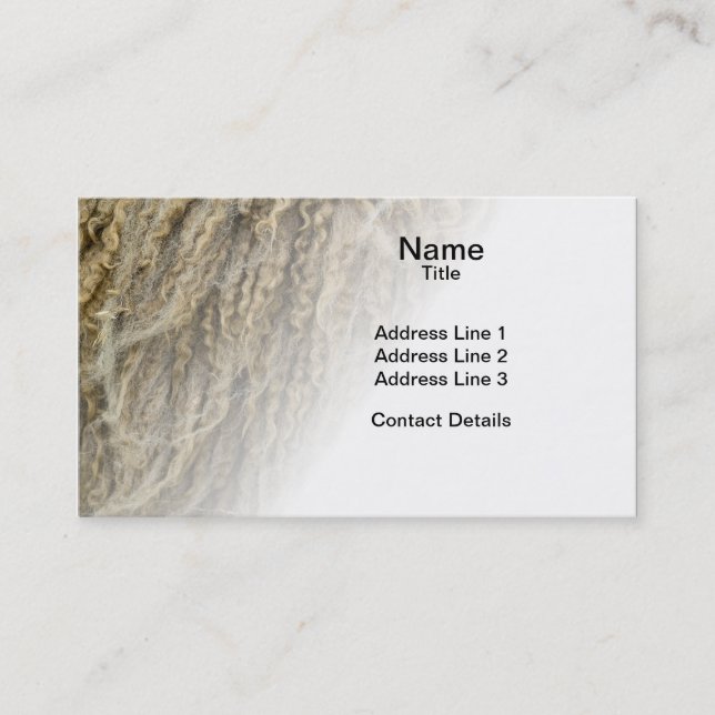 Mule Sheep Wool Business Card (Front)