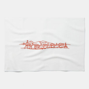 Mule Train Tea Towel