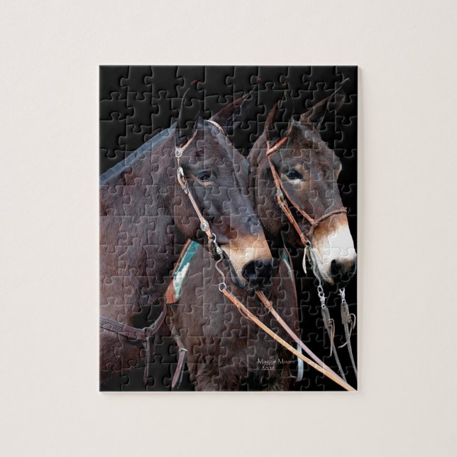 Mule Twosome Jigsaw Puzzle (Vertical)