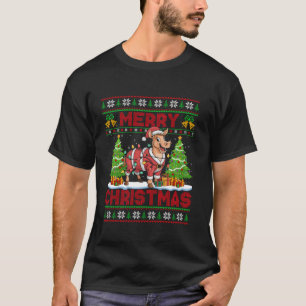 Mule Xmas Tree Lights Ugly Santa Mule Christmas T T-Shirt