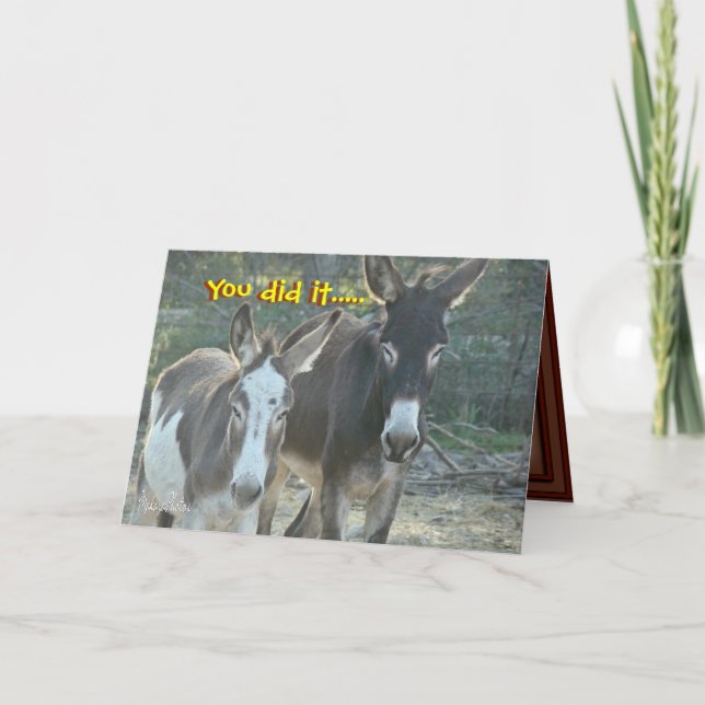 Mules Anniversary card- customise any occasion Card (Front)