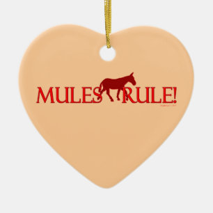 Mules Rule Silhouette Keepsake Ceramic Tree Decoration