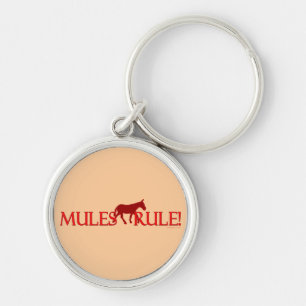 Mules Rule Silhouette Key Ring