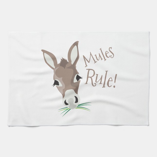 Mules Rule Tea Towel (Horizontal)