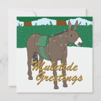Muletide Greetings - Christmas Card