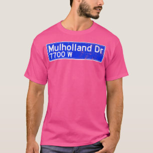Mulholland Dr Street Sign Distressed T-Shirt