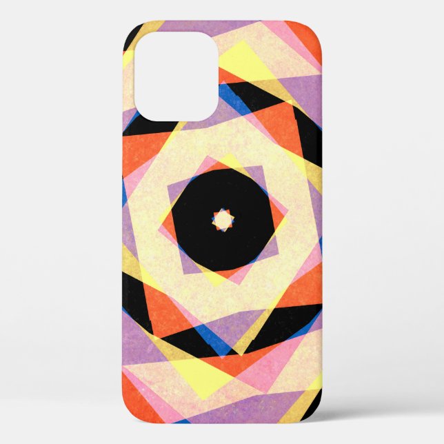 Mulicoloured striped diamond shapes backgroundjagg Case-Mate iPhone case (Back)