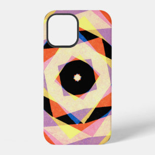 Mulicoloured striped diamond shapes backgroundjagg iPhone 12 case