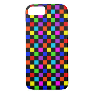 Mulit-coloured Neon Chequered iPhone 8/7 Case