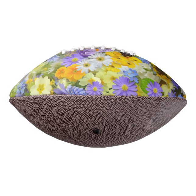 MULITCOLORED FLORAL BACKGROUND PATTERN AMERICAN FOOTBALL (Rotated 270)