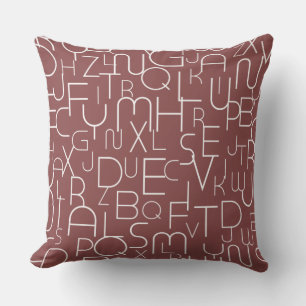 Mullberry Brick Alphabet Letter Animal Pillow