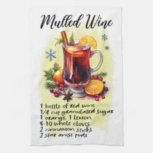 Mulled Wine Recipe Tea Towel