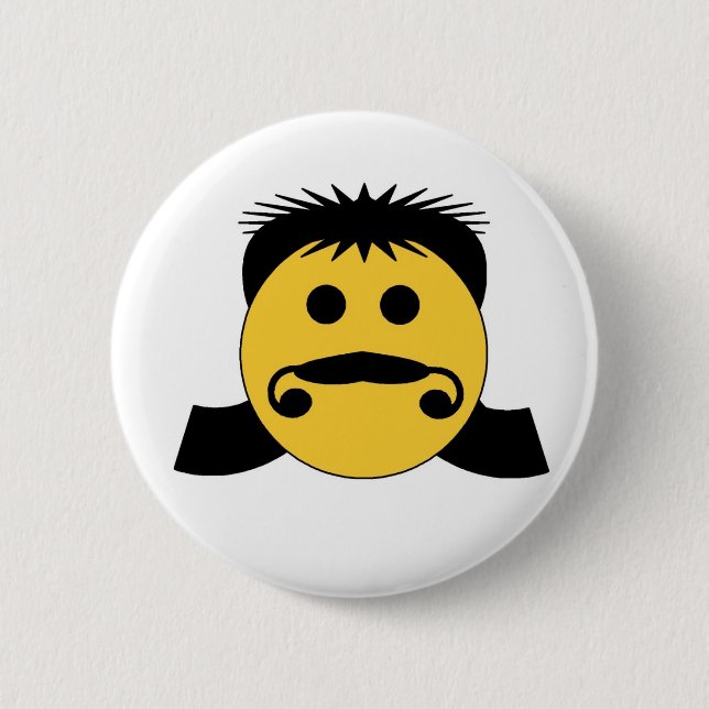 Mullet 6 Cm Round Badge (Front)