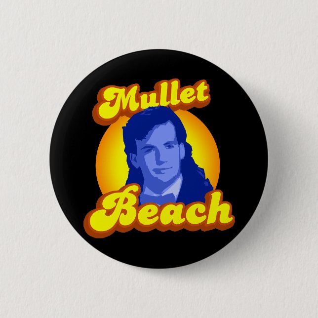 Mullet Beach 6 Cm Round Badge (Front)