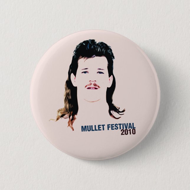 Mullet Festival 2010 6 Cm Round Badge (Front)