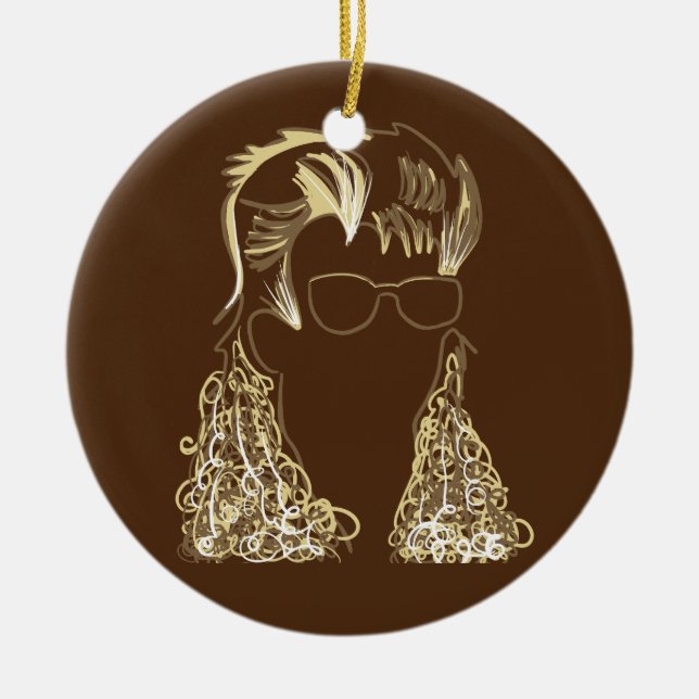 Mullet Madness Christmas Decoration Personalized  (Front)