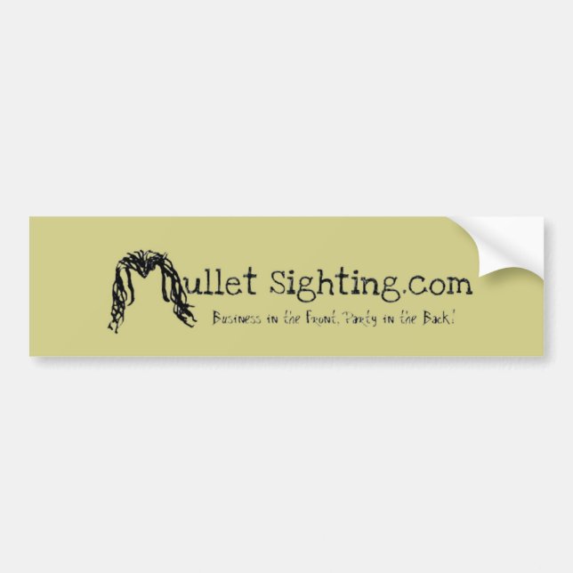 Mullet Sighting (.com) Bumper Sticker (Front)