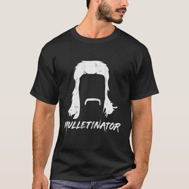Mulletinator Gift Funny Mullet Pride T-Shirt (Front)