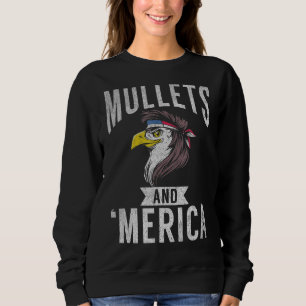 Mullets Eagle American Flag Patriotic Usa Sweatshirt