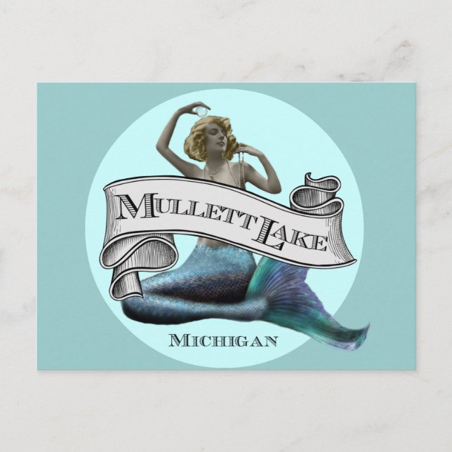 Mullett Lake Mermaid Postcard (Front)