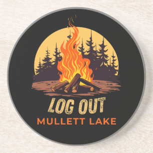 Mullett Lake Michigan Campfire Coaster