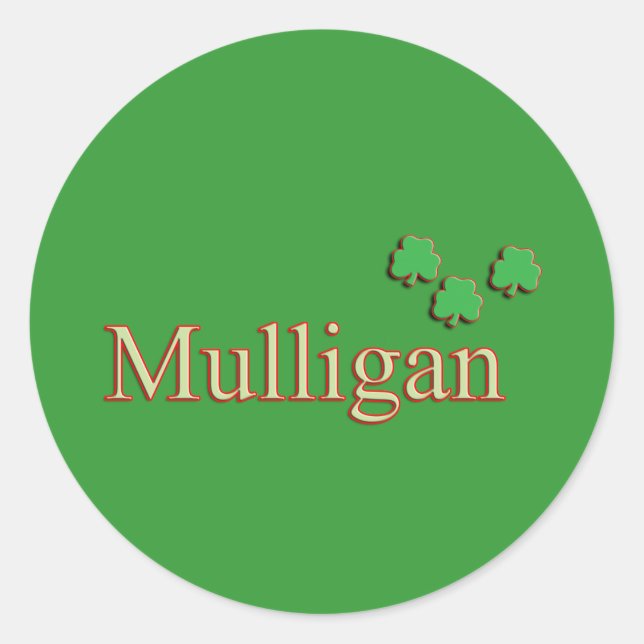 Mulligan Family Sticker (Front)