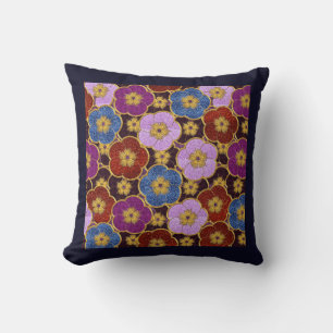 Mult-Coloured Flowers Pattern Cushion