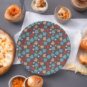 Multcolor Butterfly Cartoon Paper Plate