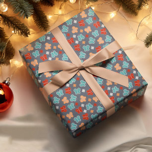 Multcolor Butterfly Cartoon Wrapping Paper