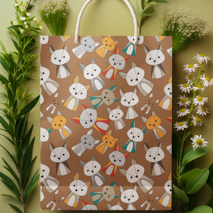 Multcolor Fox Cartoon Medium Gift Bag