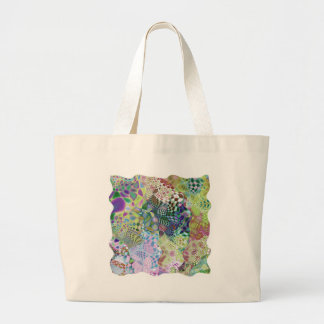 multi abstract design large tote bag