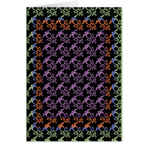 MULTI BLACK / HALLOWEEN Circus GREETING CARD Verse