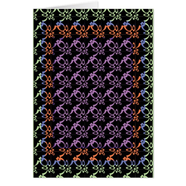 MULTI BLACK / HALLOWEEN Circus GREETING CARD Verse (Front)
