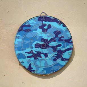 Multi Blue Blue Camouflage Game Dartboard