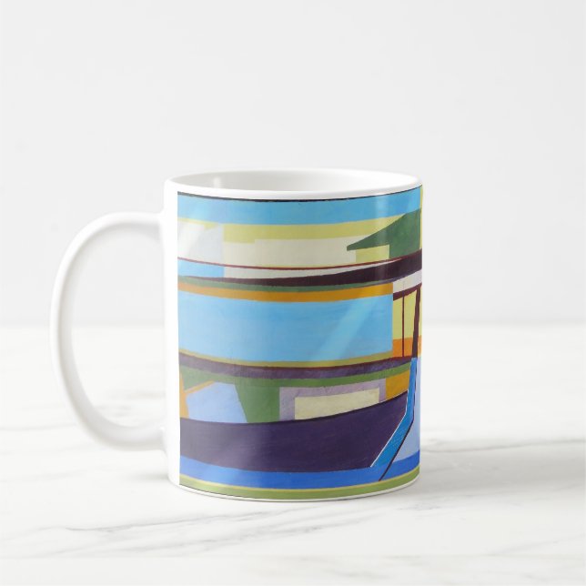 Multi Blue Coffee Mug (Left)