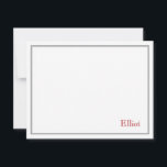 Multi-Border Flat Note Thank You Card Bar Mitzvah<br><div class="desc">Personalise this flat note thank you card to match the multi-border Bar Mitzvah invitation.</div>