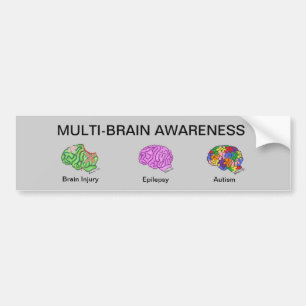 Multi-Brain Bumper Sticker