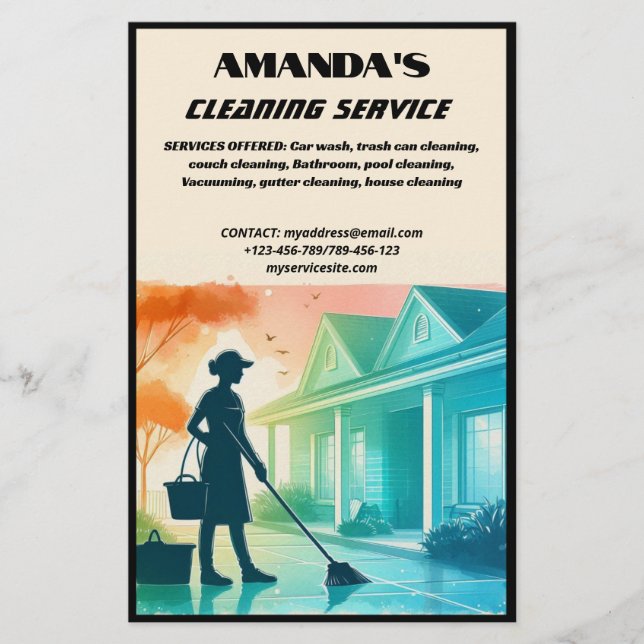 Multi Cleaning Service Flyer (Front)