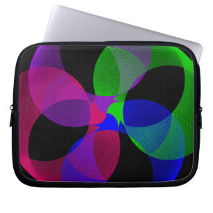 Multi Color Geometric Fusion Electronics Bag