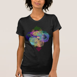 Multi-color geometric lace T-Shirt