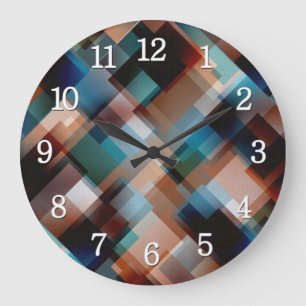 multi-color geometric large clock