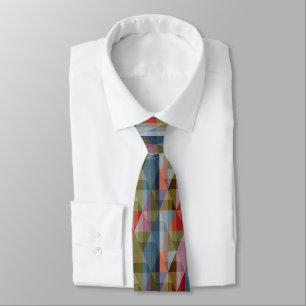 Multi color geometric Neck Tie