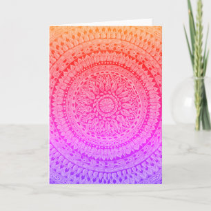 Multi Color Mandala Original Art  Card