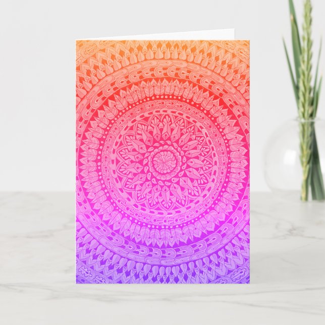 Multi Color Mandala Original Art  Card (Front)