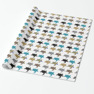 Multi-color Sea Turtles Thunder_Cove Wrapping Paper