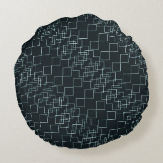 MULTI-COLOR SEAMLESS GEOMETRIC DIAMOND PATTERN  ROUND CUSHION