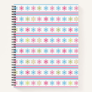 Multi Color Snowflakes Notebook
