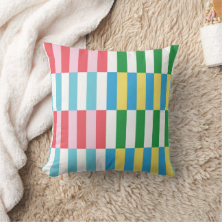 Multi-color stripe cushion
