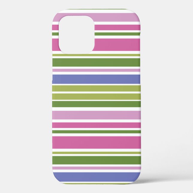 Multi-Color Stripe Tough Case-Mate iPhone Case (Back)