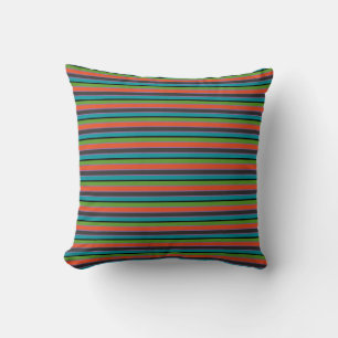 Multi-color Stripes Halloween Fall / Autumn Cushion